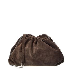 Isabella Rossetti Halle Leather Clutch, Brown
